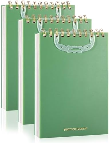 3 Pack Steno Pads Spiral 6 x 9 Inch,Top Bound Spiral Notebook College Ruled