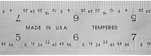 PEC Tools 12" Metal Ruler, Made in USA