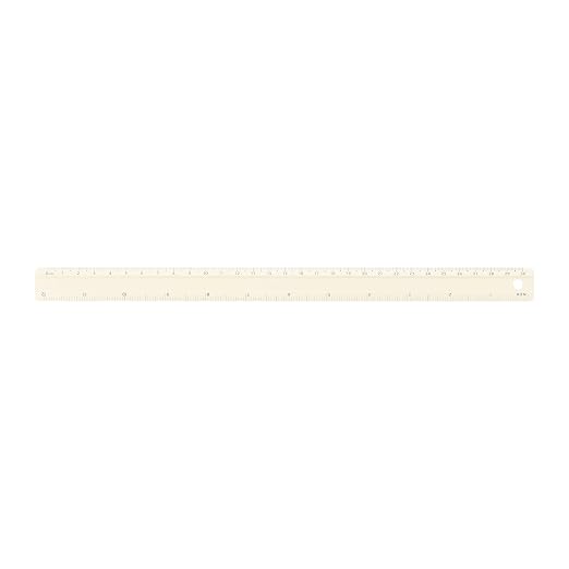 HARFINGTON Metal Straight Ruler 12 Inch(30cm) Metric Aluminum Alloy Measuring Rulers Scale Tool with Hole for Measure Study Reading Classroom Office, Beige