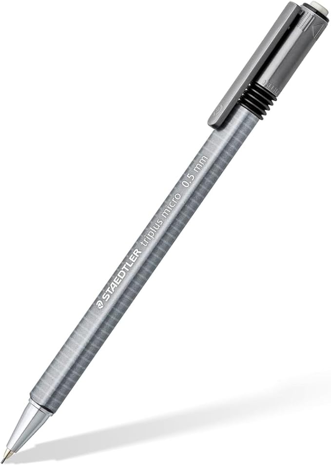 STAEDTLER Triplus Micro Mechanical Pencils 12 Pack (12 sets of 3 pcs) (#2) 0.5mm lead, Retractable with Twist Eraser, Ergonomic Triangular Grip for Writing, Drawing & Drafting, 36 Count