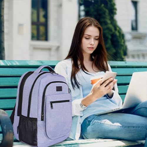 MATEIN Travel Backpack for Women, Expandable 15.6 inch Laptop Backpack | Anti Theft Computer Bag, Water Resistant Material, 29.5 - 36.8L, College, Business, Gift for Adults, Light Purple