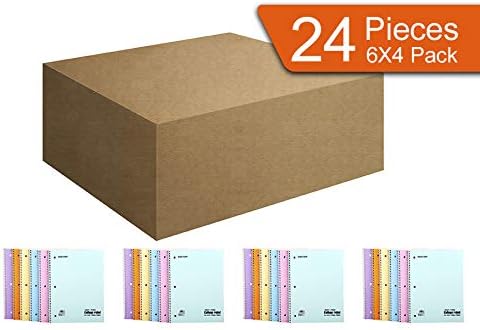 Mintra Office Spiral Notebooks Set - Pastel Colors, College Ruled, Journals for School, Work, Business, Aesthetic Stationery, Writing Pad, Teacher & Student Supplies, 70 Sheets Each, 24-Pack