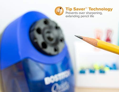 Bostitch Office QuietSharp Electric Pencil Sharpener, Heavy Duty Classroom or Office Use, Size Selector with 6 Different Sizes, Blue (Pack of 4)
