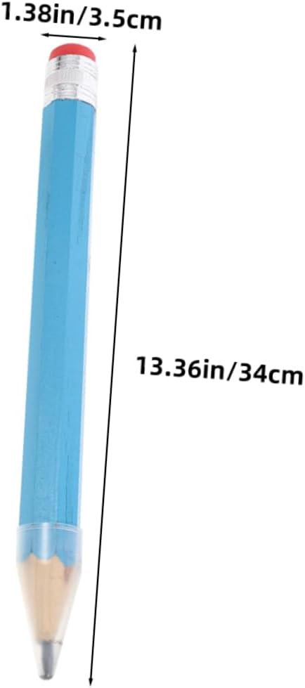jojofuny Wooden Jumbo Pencils with Cap and Eraser Large Fun Novelty Pencil for Boy Girl for School Kindergarten Home Office Supplies Safe and Comfortable Grip