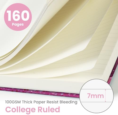 Taja Pretty Journal for Women, 5.7" x 8.3" Lined Notebook for Journaling