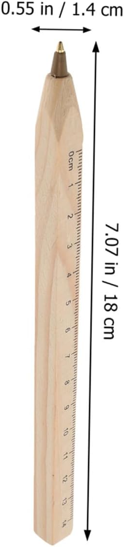Zerodeko 20pcs Biodegradable Solid Wood Ballpoint Pens Black Carpenter Marker Signature Pens for Woodwork Supply and Engineering Drawing