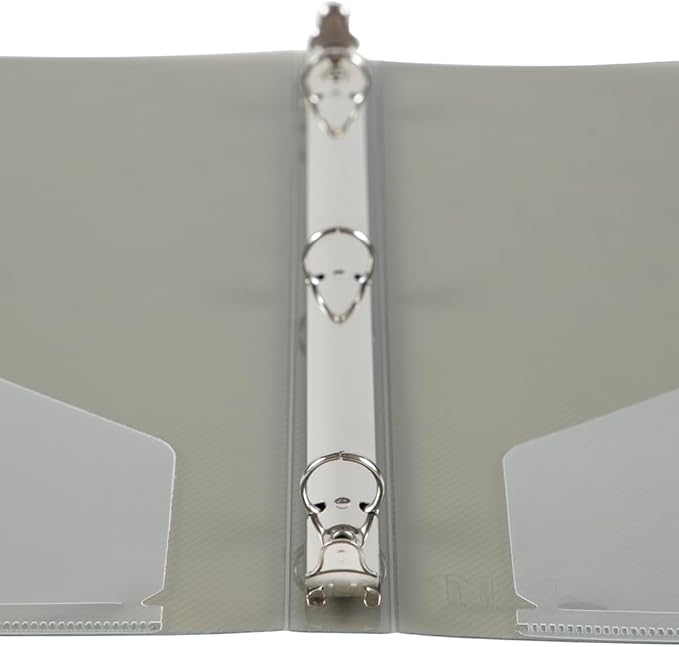 JAM PAPER Plastic 0.5 inch Binder - Smoke Grey 3 Ring Binder - Sold Individually