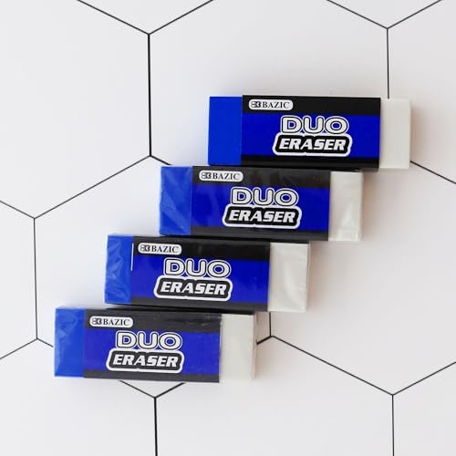 BAZIC Two-Tone Vinyl Eraser (4/Pack)