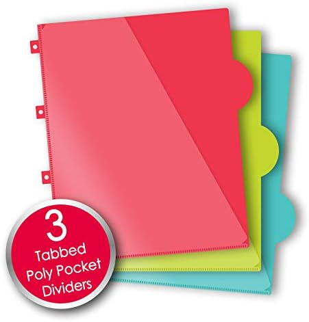 IQ+ iScholar iQ+ 3-Subject Poly Cover Wirebound Notebook, College Ruled, 11 x 8.5 Inch, 150 Sheets, Teal (59904-TL)
