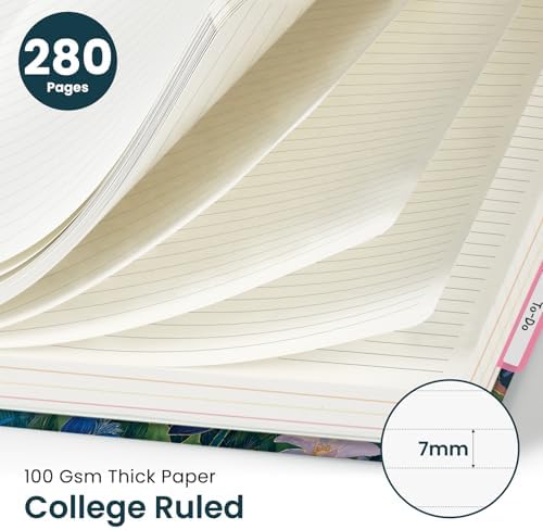 Taja Spiral Notebooks for Work 5 Subject Notebook with Removable Dividers