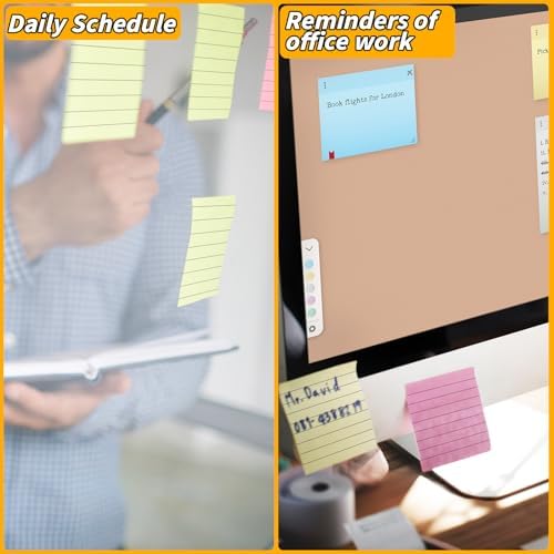 120 Pack Lined Sticky Notes 3x3 Inch 12 Colors Colorful Memo Pads Bulk