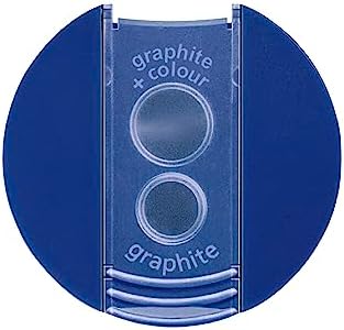 STAEDTLER Double-Hole Tub Pencil Sharpener: Dual Size Manual Sharpener for Standard Graphite & Colored Pencils - Compact Design - Ideal for Classroom, Home, Office, & Art Studio