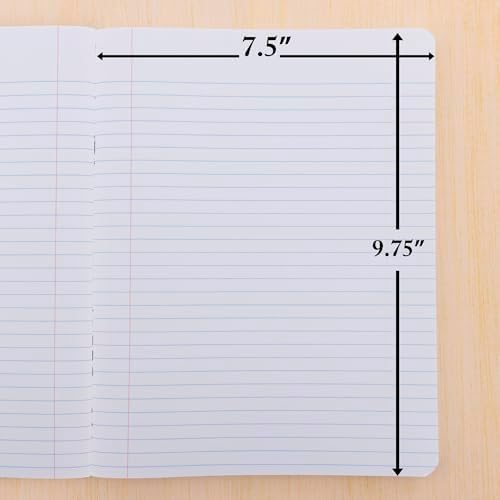 BAZIC PRODUCTS Black Marble Composition Notebook, Wide-Ruled, 6-Pack
