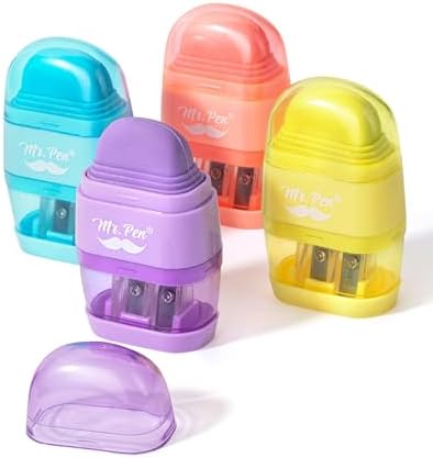 Mr. Pen- Pencil Sharpener & Eraser, 4 Pack