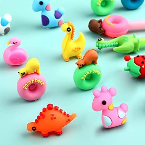SANNIX 100 Pieces Cartoon Cute Gel Ink RollerBall Pens Bulk Assorted Styles Novelty Writing Pen for Kids Gift School Office Home Supplies Present