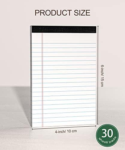 Legal Pads 4x6 Inch Writing Note Pad for Work Study Taking Notes To do List