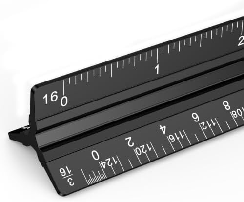 12 Inch Aluminum Architectural Scale Ruler, Aluminum Architect Ruler