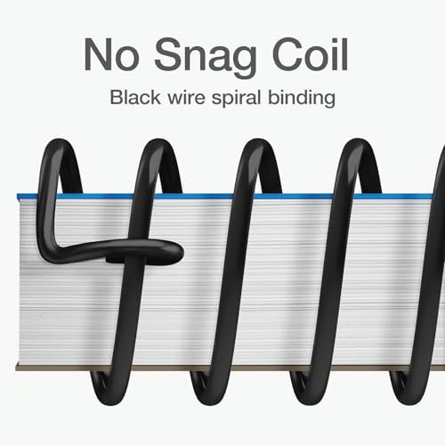 Oxford 1 Subject Spiral Notebook, Notebooks for School, Plastic Covers, Back to School Supplies, Wide Ruled, 100 Sheets, 5 Pack, Assorted Primary Colors: Black, Blue, Red, Green and Yellow (1009290)