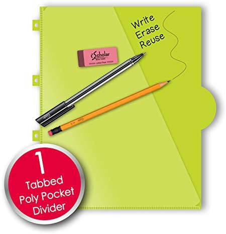 iScholar iQ 1-Subject Poly Cover Wirebound Notebook, College Ruled, 11 x 8.5 Inch Sheet Size, 100 Sheets, Cover Color May Vary (59902)