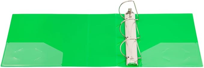 JAM PAPER Plastic 4 inch Binder - Green 3 Ring Binder - Sold Individually