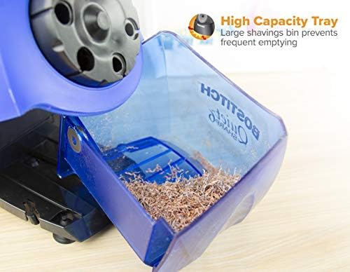 Bostitch Office QuietSharp Electric Pencil Sharpener, Heavy Duty Classroom or Office Use, Size Selector with 6 Different Sizes, Blue (Pack of 4)