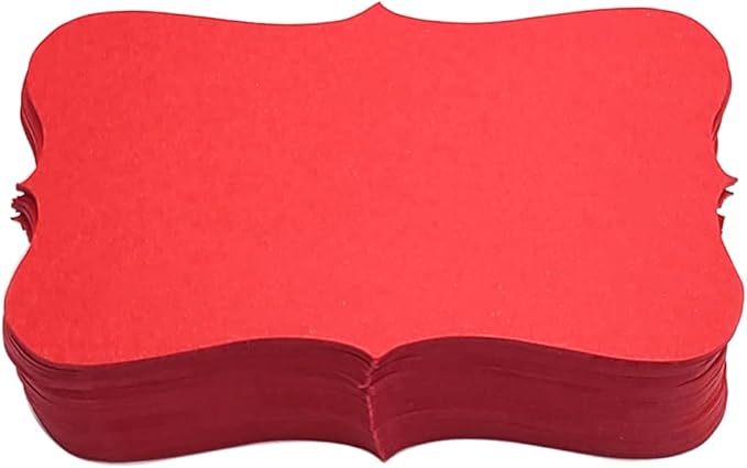 PPAPPAPPIYO Color Index Cards 3.5 x 2, 180gsm Thick Cardstock, Blank Colored Flash Cards for Study, Notes, Business Cards & Labels, Small Notecards 100 Pack (RED)