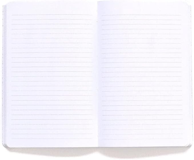 DENIK - Golden Mushrooms - 8.25" x 5.25" Aesthetic Layflat Notebook - 144 Lined Pages - Durable Binding and Design - Water-Resistent Soft Touch Cover - Made With Recycled Paper