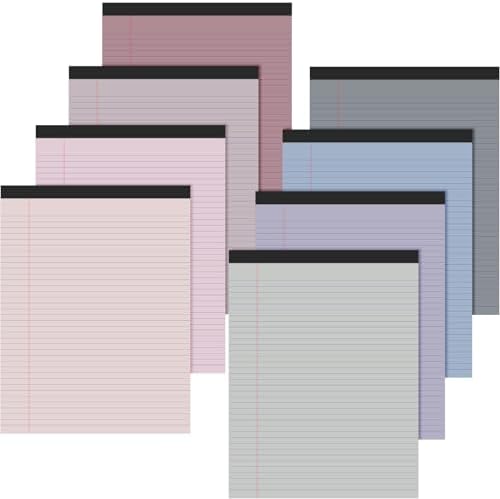 Fuutreo 8 Pcs Legal Pads 8.5 x 11 Colored Note Pads, Taro Color