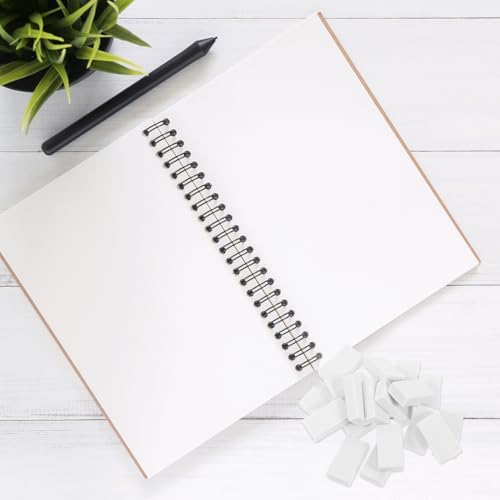 18pcs White Erasers for Art and Sketching, Clean Non-dust Eraser Pack for School Supplies, Students and Artists