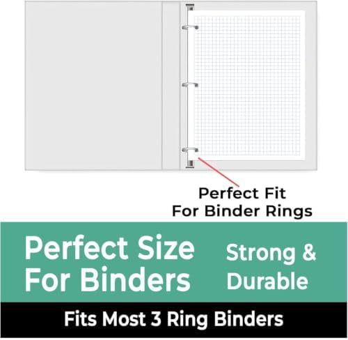 Rosmonde Loose Leaf Paper Bulk, 13500 Sheets, 90 Pack, Quad Ruled Sheets