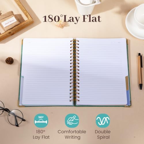 Yoment Hardcover Spiral Notebooks for Work 240 Pages Notebook with Dividers