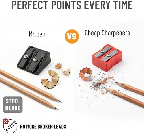 Mr. Pen- Handheld Metal Pencil Sharpener, 6 Pack