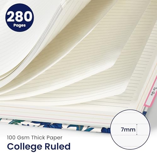 Taja Spiral Notebooks for Work 5 Subject Notebook with Removable Dividers