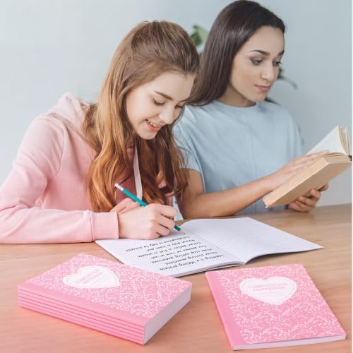 Tenceur 6 Pcs Composition Notebooks College Ruled Pink Marble