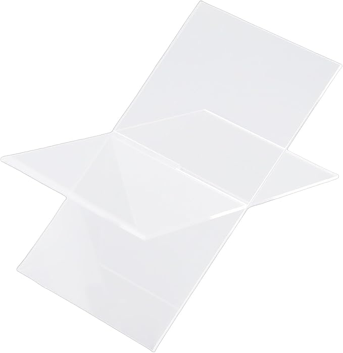 Acrylic Book Stand, Transparent Open Book Holder for Newspapers Magazines Textbooks Recipe Picture Display, Portable Display Stand