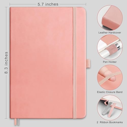 AHGXG Blank Journal Notebook, 160 Pages, A5 Medium Size (5.7'' x 8.3'')