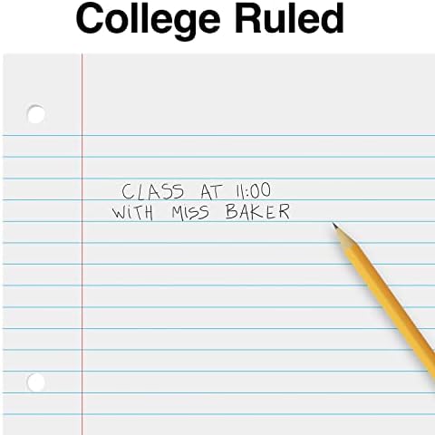 Staples College Ruled Filler Paper, 5.5x8.5 In, 3-Hole, 300/Carton
