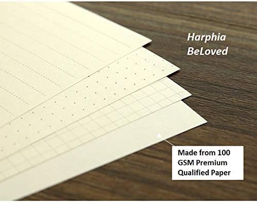 A5 Planner Inserts, Refillable for Filofax Refills,Harphia,6 Ring Binder Refill,Dot,Line,Grid,Plain,80 sheets/160 Pages for Premium 100 GSM Thickness(A5 5.59 x 8.27'')