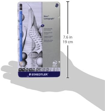 Staedtler Lumograph Graphite Drawing & Sketching Pencils, Soft Set of 12 Degrees (100G12S)