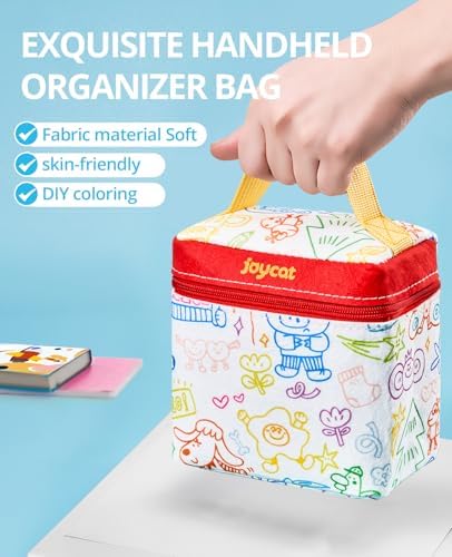 JoyCat 40 Colors Washable Broad Line Markers for Kids with DIY Fabric Bag