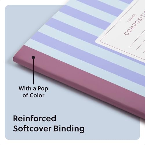 U Brands Composition Notebook, Candy Clouds, College Ruled, 80 Perforated Sheets, 9.8 x 7.5 Inches, Reinforced Softcover