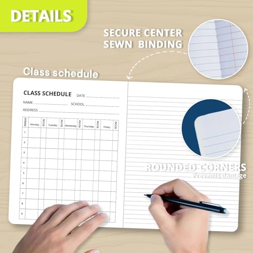 ONAVIA Composition Notebook College Ruled 6 Pack, 200 Pages, Assorted