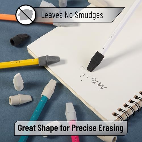 Mr. Pen- Pencil Erasers Toppers, 240 Pack, Colorful, Latex Free, No Smudge