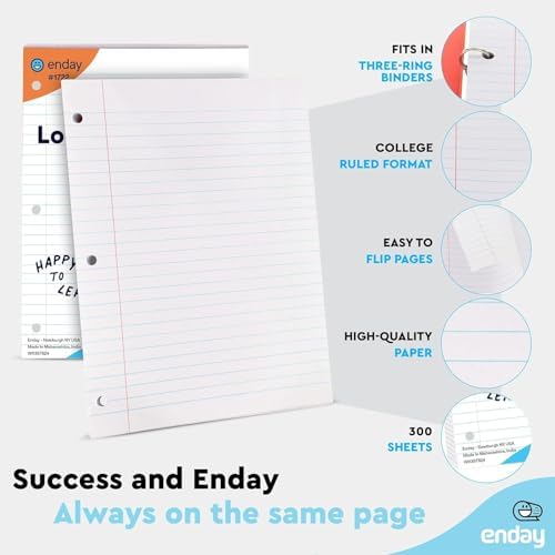 1152 Pack (Pallet) Loose Leaf Paper Bulk, 172800 Sheets, Collage Ruled, 150 Sheets Per Pack, 8 x 10.5", Pallet of Filler Paper, 3 Hole Punched, 4-7 Days Transit
