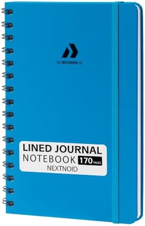 Nextnoid A5 Lined Spiral Notebook - 170 Pages, College Ruled, Harbor Blue
