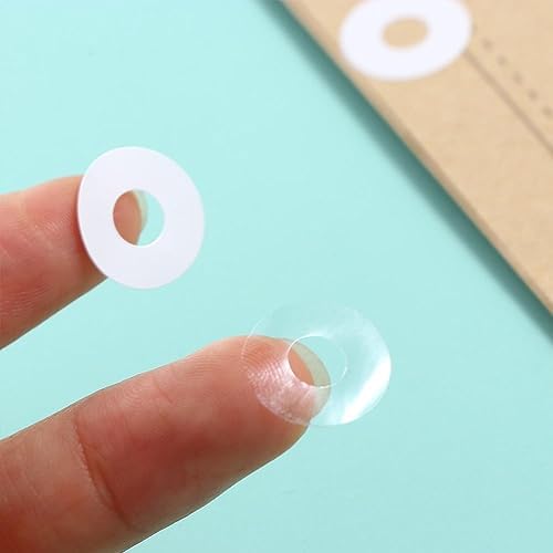 generic 250Pcs Self-Adhesive White Hole Reinforcement Stickers,Hole Punch Reinforcement Labels for School Home and Office(White), AMXDM0F7KEUS