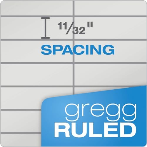 Tops Prism Steno Books, 6" x 9", Gregg Rule, Gray Paper, 80 Sheets, Perforated, (80274) | (Pack of 24)