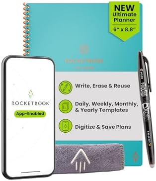 Rocketbook Flex Reusable Planner, Executive Size 6x8.8, Teal