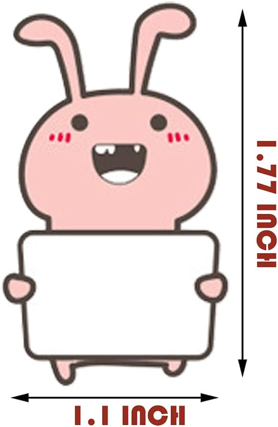 Name Label for Kids, Rabbit Name Tags Stickers for Classroom Hello My Name is Cute Personalized to Design Water Bottle, Lunch Box, Laptop, School Supplies, Camping, Cup, by HHSSALIN (60)