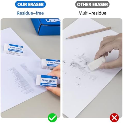 Deli Pencil Erasers, Pencil Eraser, 72 Pack